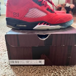 Jordan’s 5s red suede